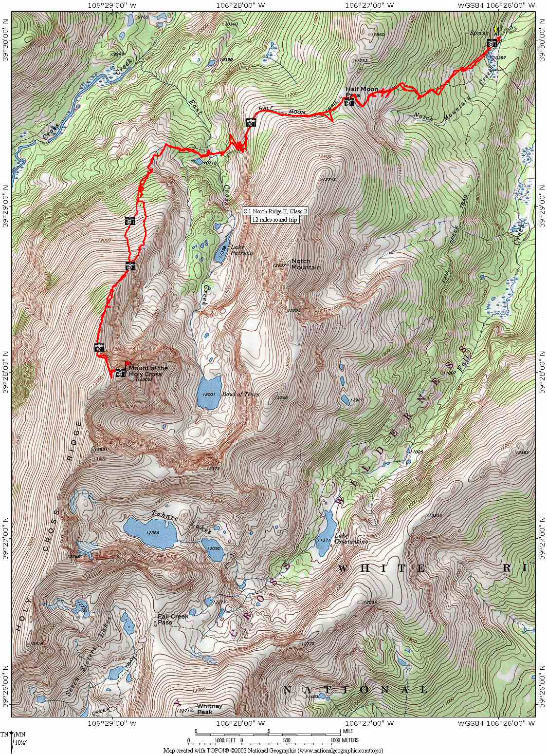 Holy Cross Topo Map
